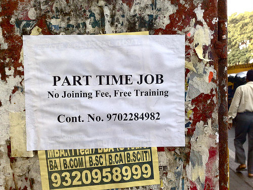 Side hustle versus part-time job